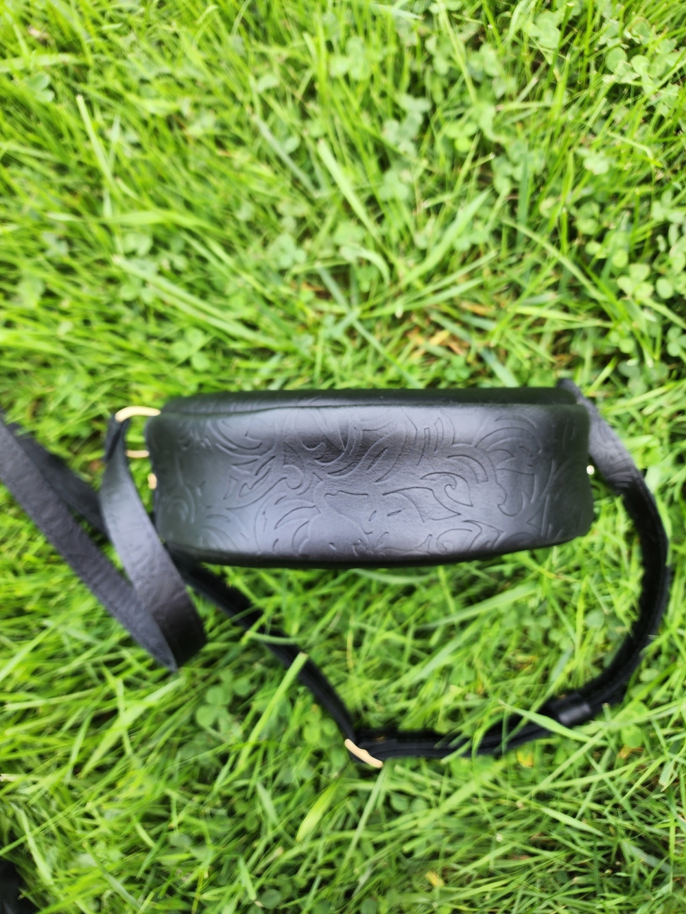 Portland Leather Large Circle Crossbody Black Dahlia - Picture 6 of 6